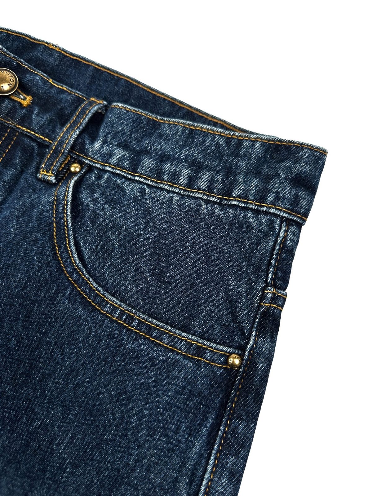 Louis Vuitton Monogram Cuffed Denim Jeans