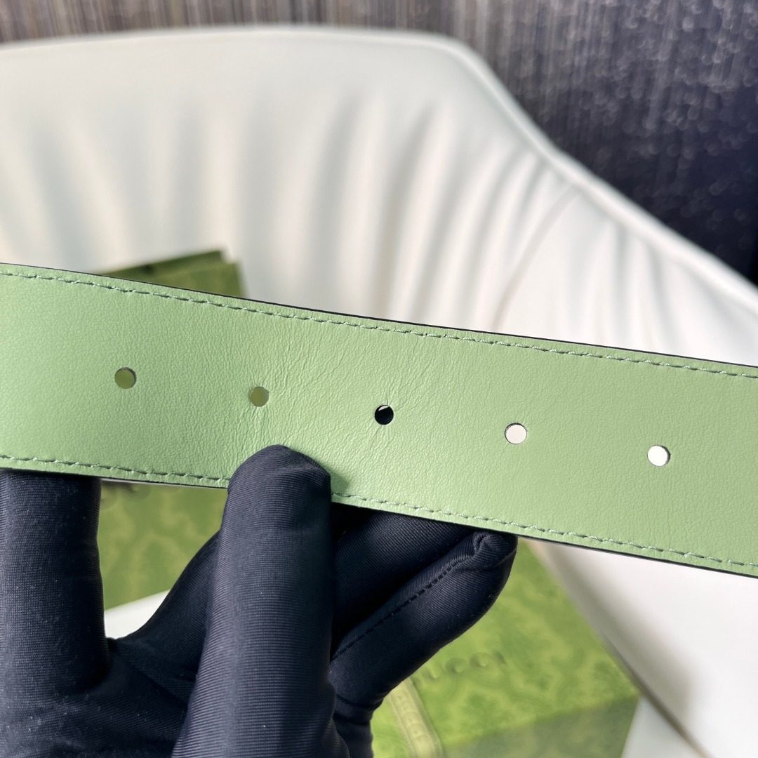Gucci GG Canvas Leather Belt