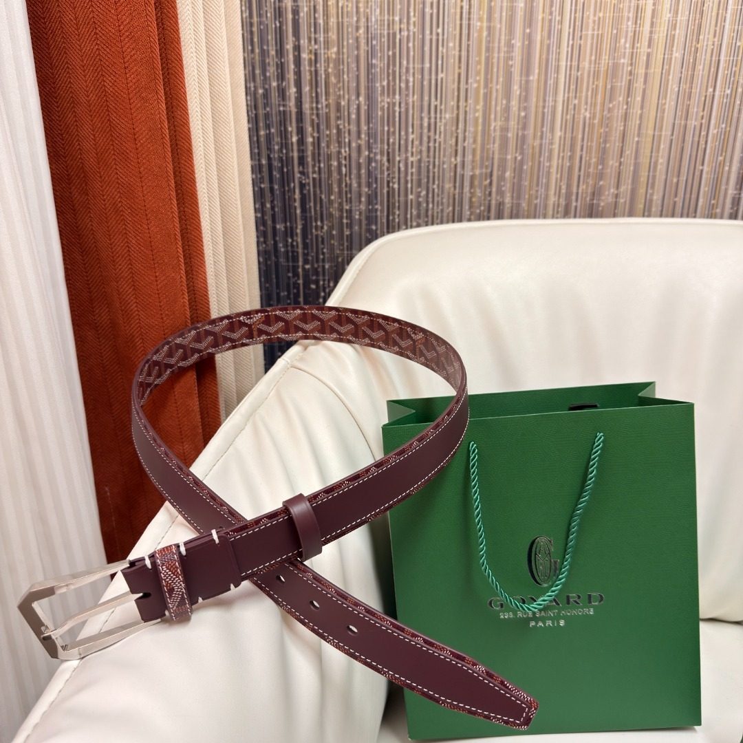 Goyard Monogram Canvas Leather Belt