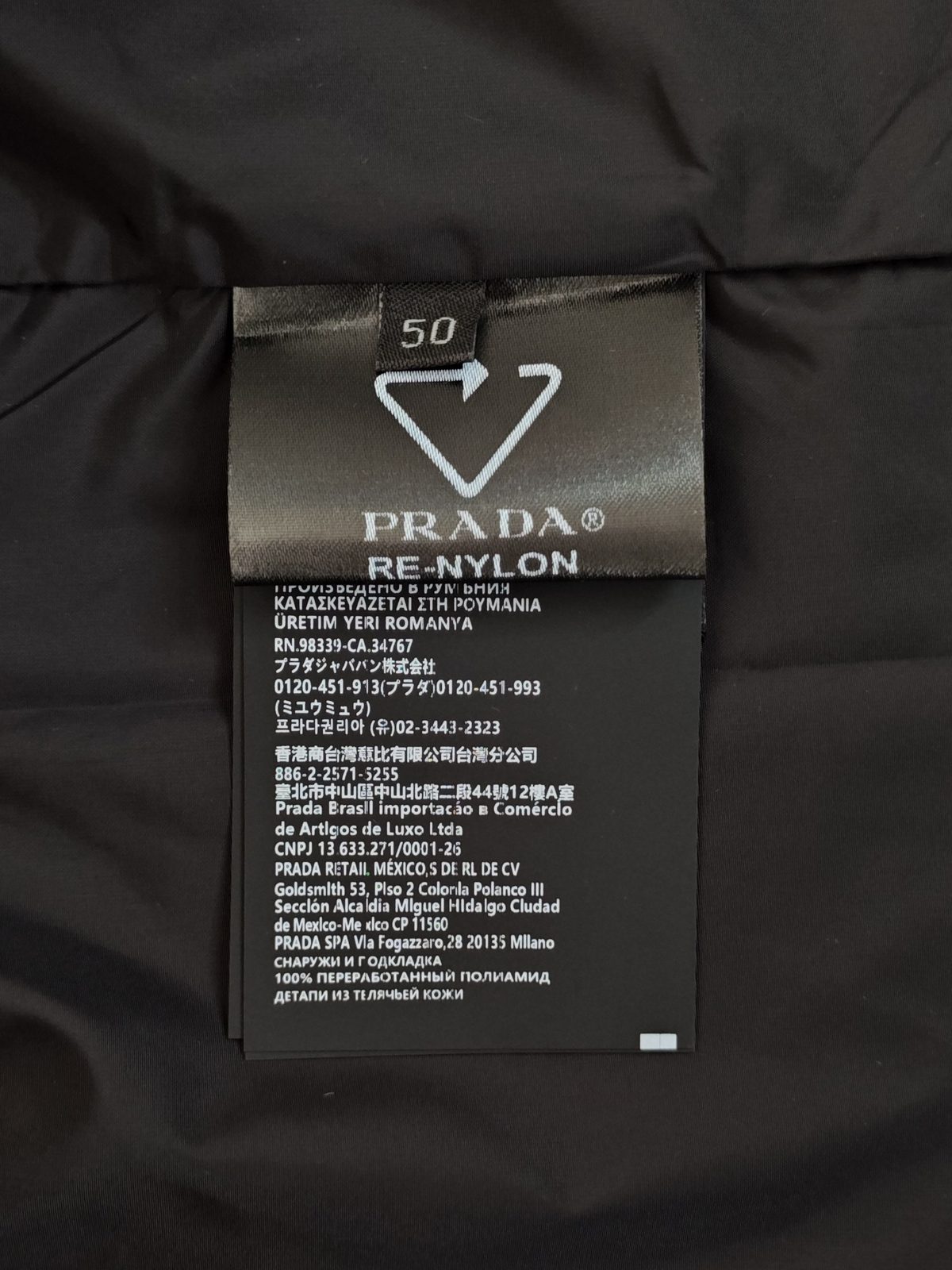 Prada Re-Nylon Black Hooded Jacket