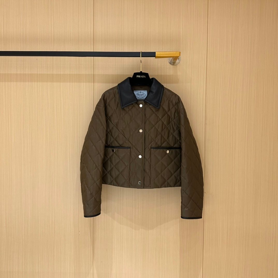Prada Quilted Nylon Cropped Jacket