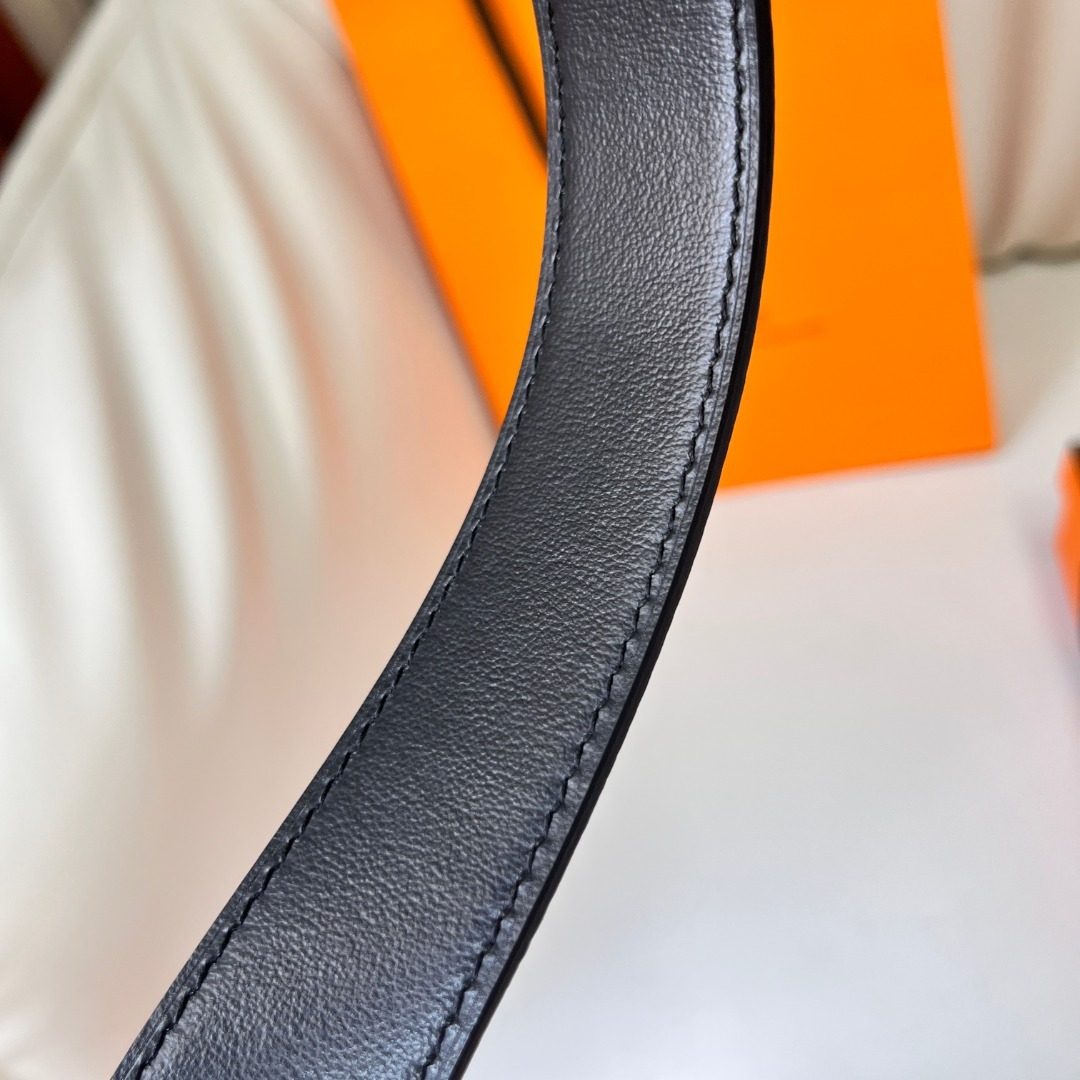 Hermès Reversible Leather Belt Blue