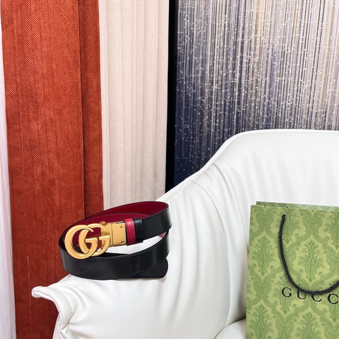 Gucci GG Marmont Leather Belt