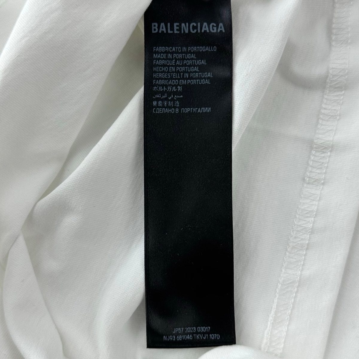 Balenciaga White Cotton T-Shirt