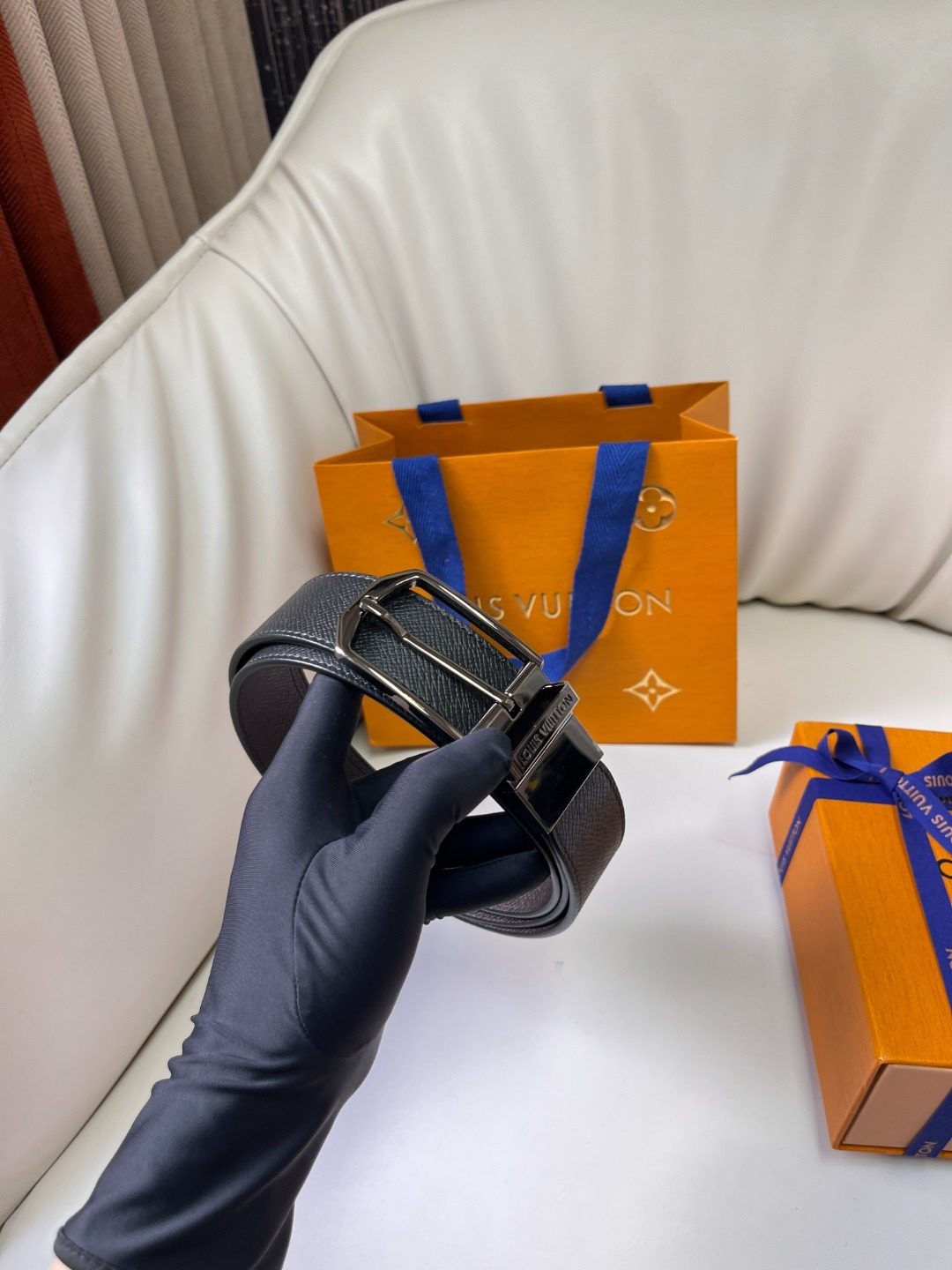Louis Vuitton Damier Graphite Reversible Belt