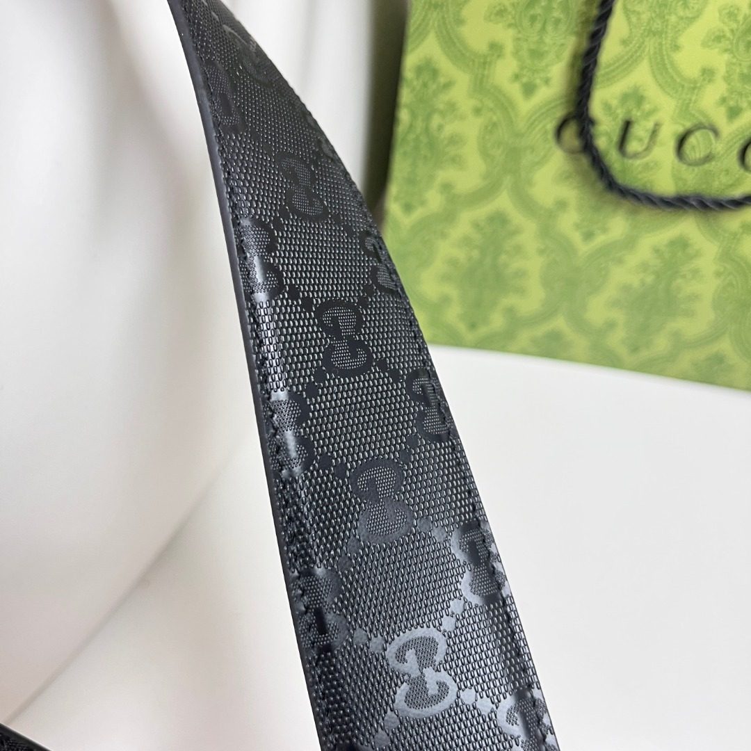 Gucci GG Canvas Leather Belt