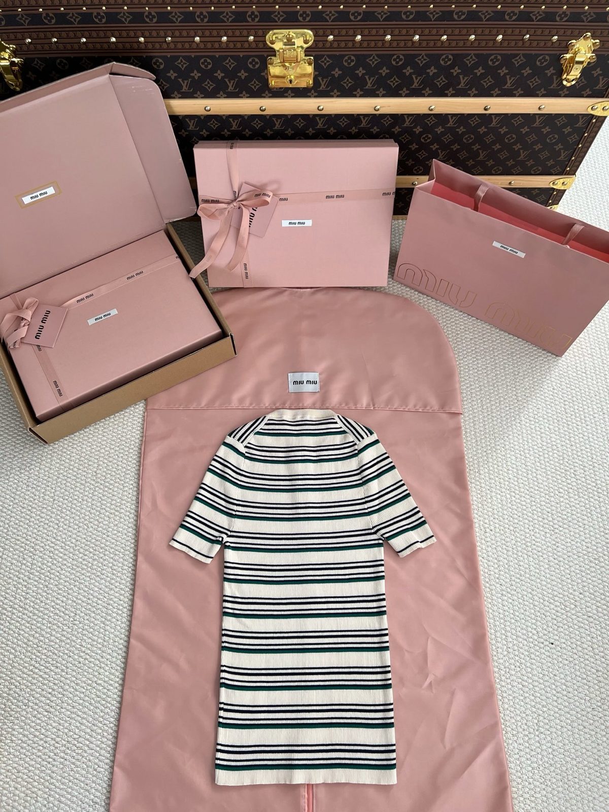 Miu Miu Striped Knit Dress