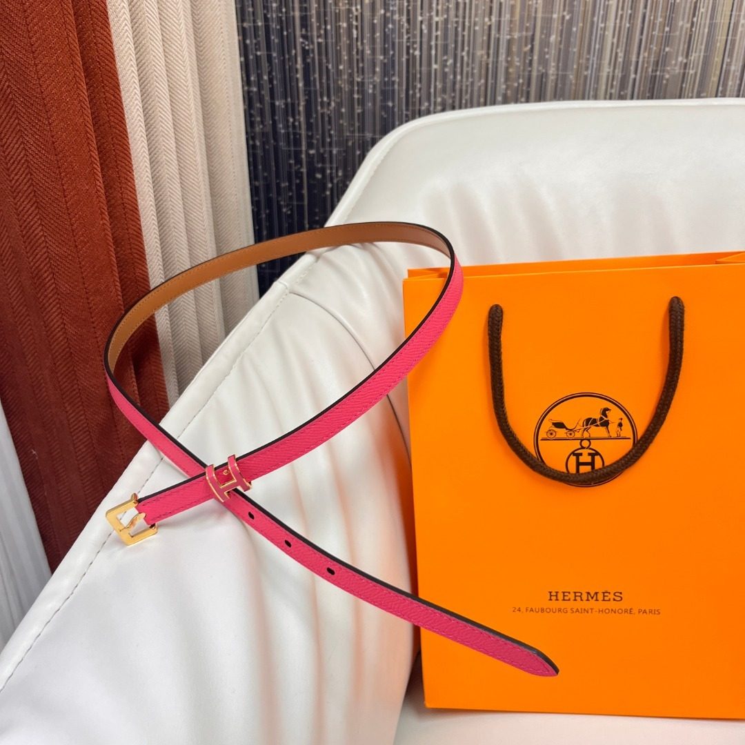 Hermès Pink Leather Shoulder Belt