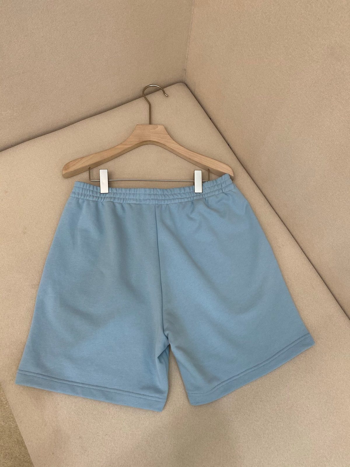 Balenciaga Logo Shorts Light Blue