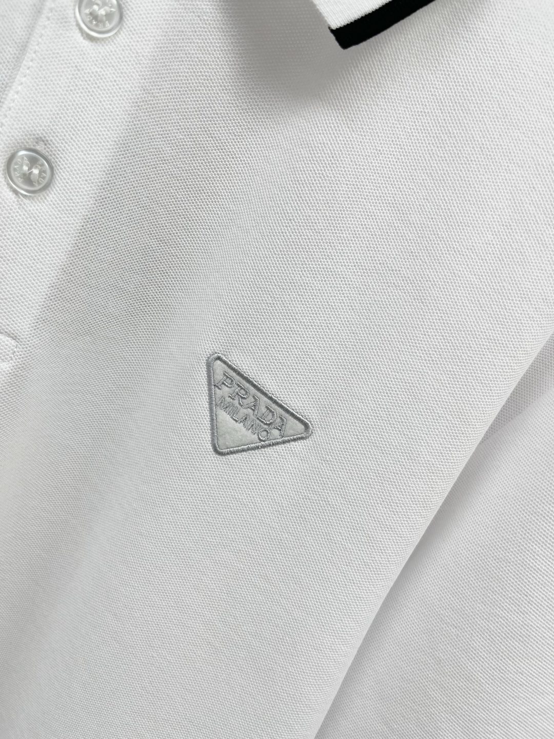 Prada Milano Triangle Logo Polo Shirt