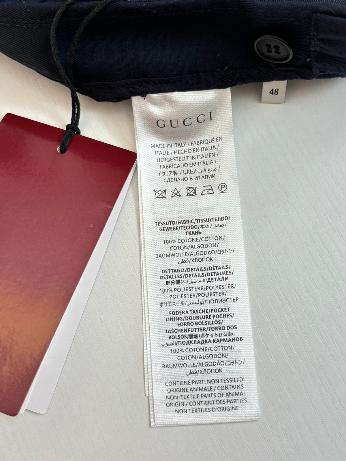 Gucci Navy Cotton Cargo Pants