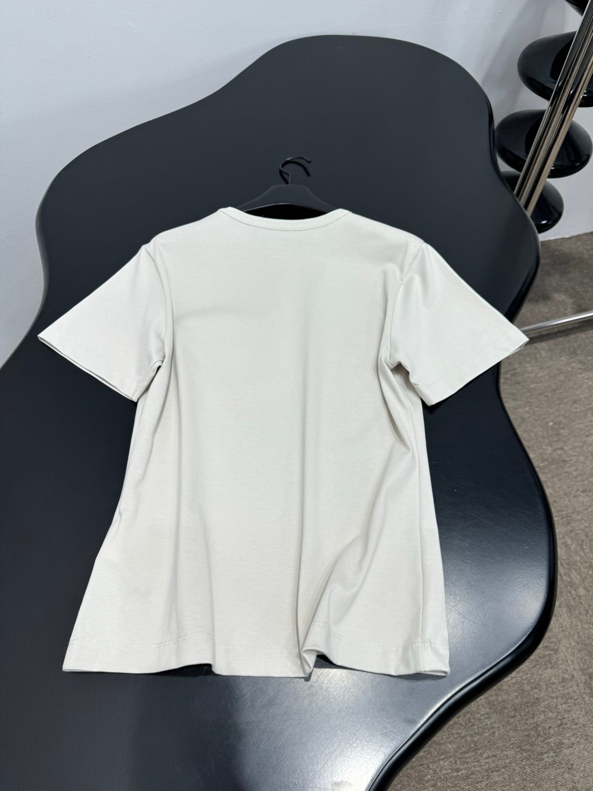Luxury White T-Shirt with Monogram Pocket