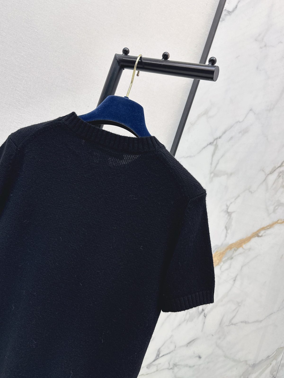 Luxury Knit Crewneck Short Sleeve Sweater