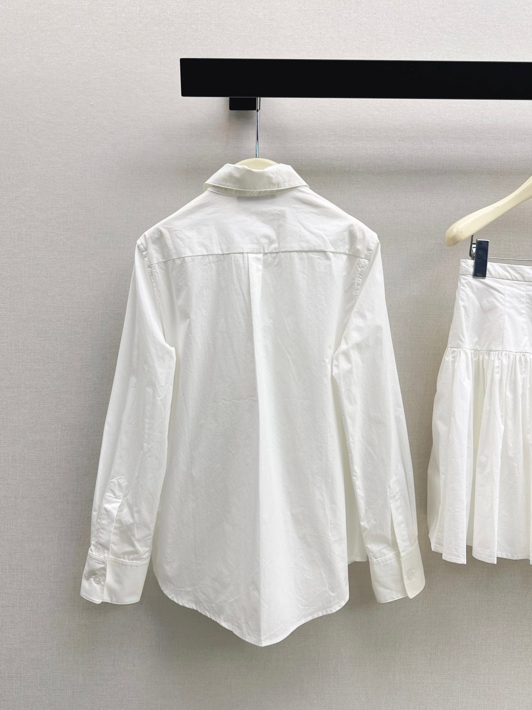 White Lace Button-Front Dress Shirt