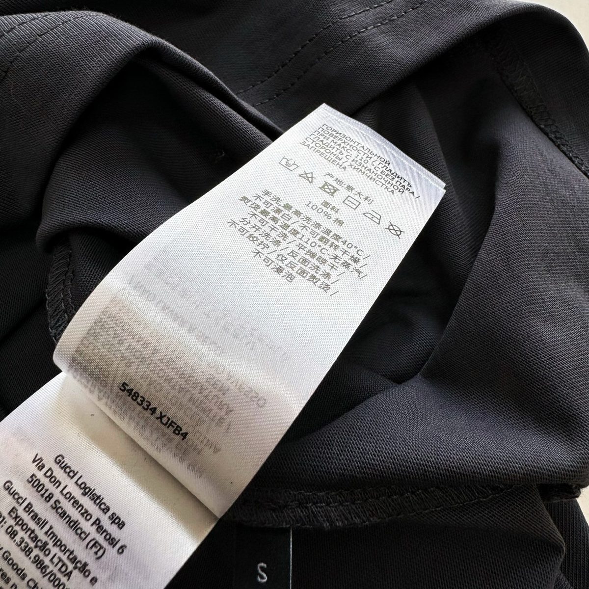 Gucci Cotton Crewneck T-Shirt Black