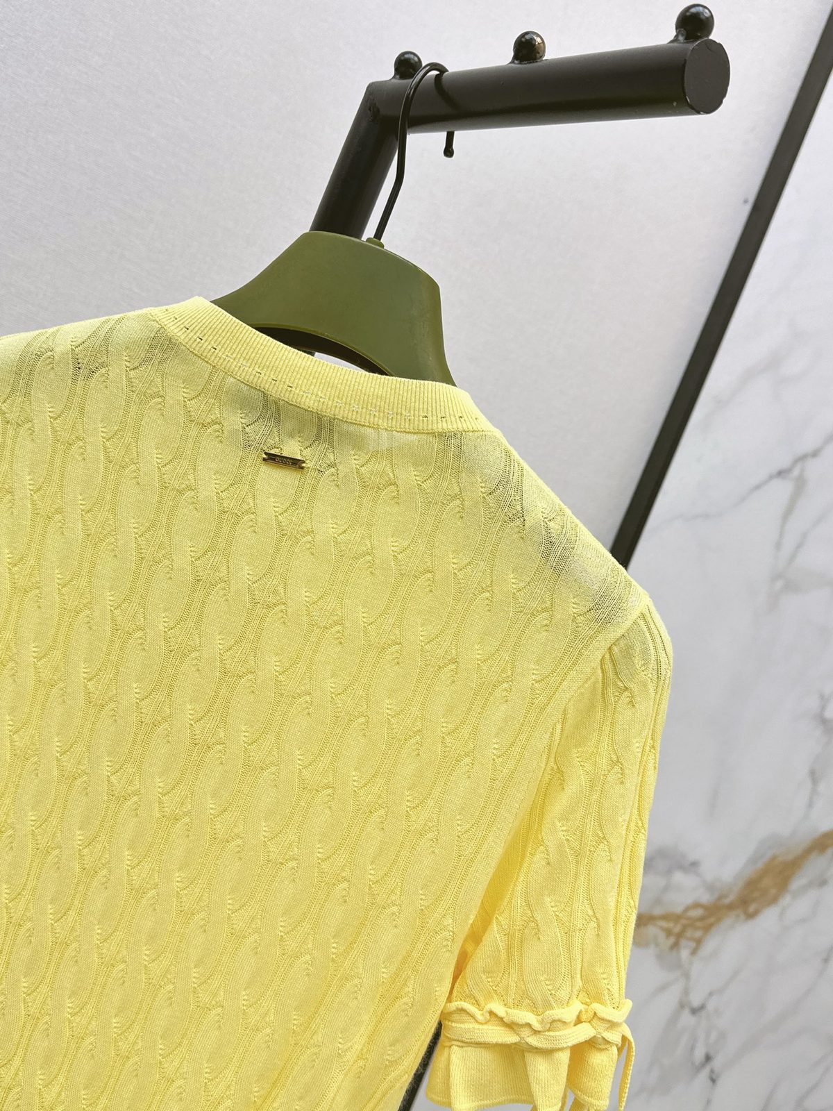 Gucci Cable Knit Short Sleeve Sweater
