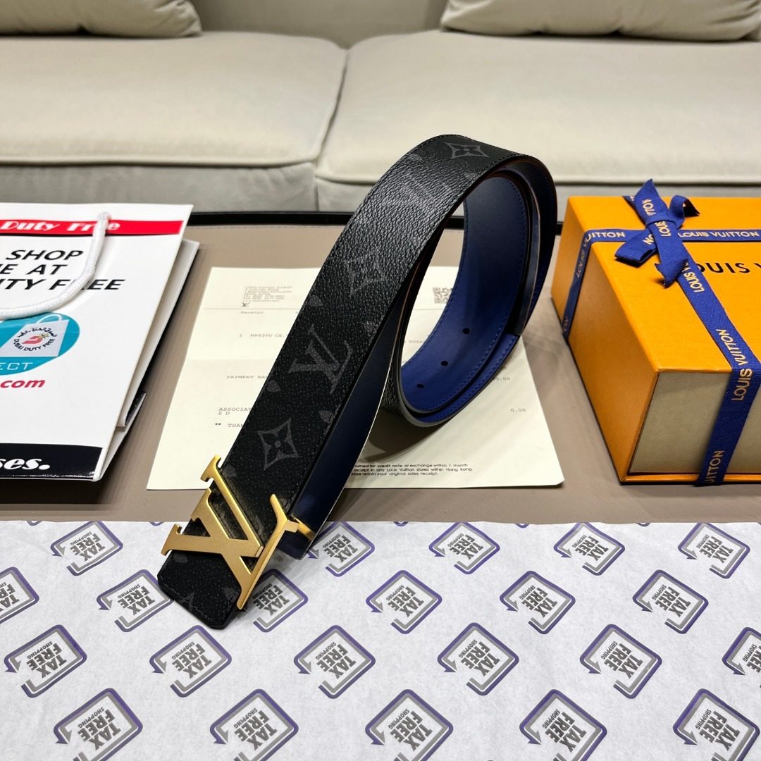 Louis Vuitton Monogram Canvas Leather Belt
