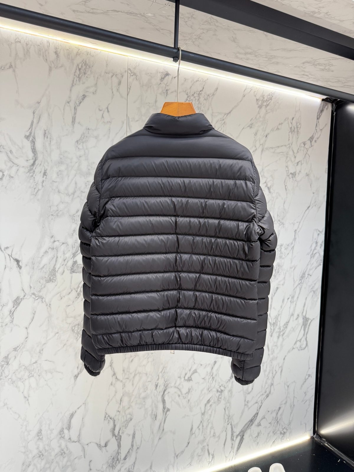 Black Quilted Down Puffer Jacket