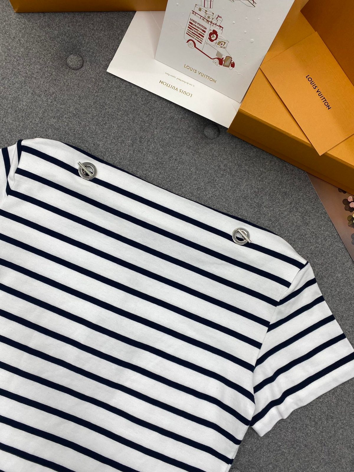 Louis Vuitton Striped Cotton T-Shirt