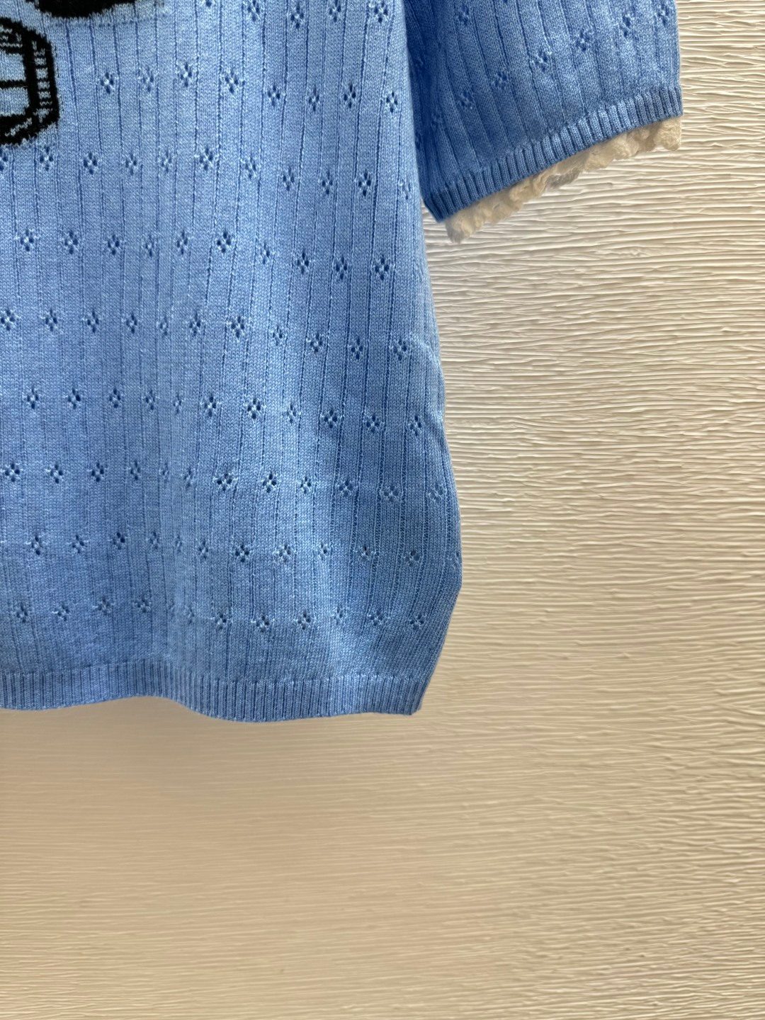 Men's Light Blue Knit Crewneck Sweater