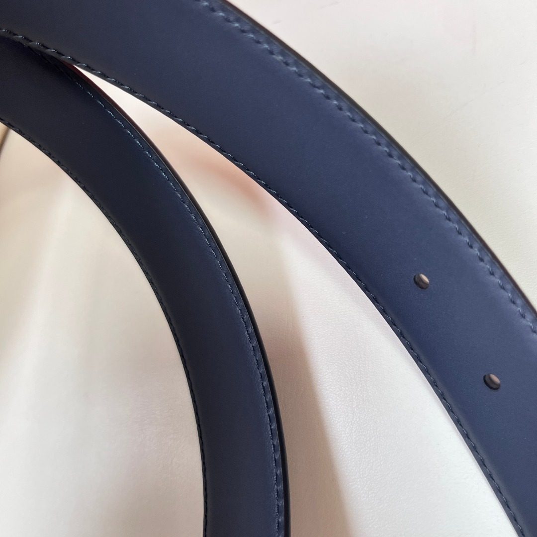 Ferragamo Leather Belt with Silver Buckle