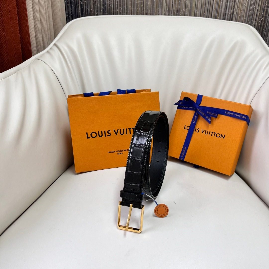 Louis Vuitton Crocodile Leather Belt