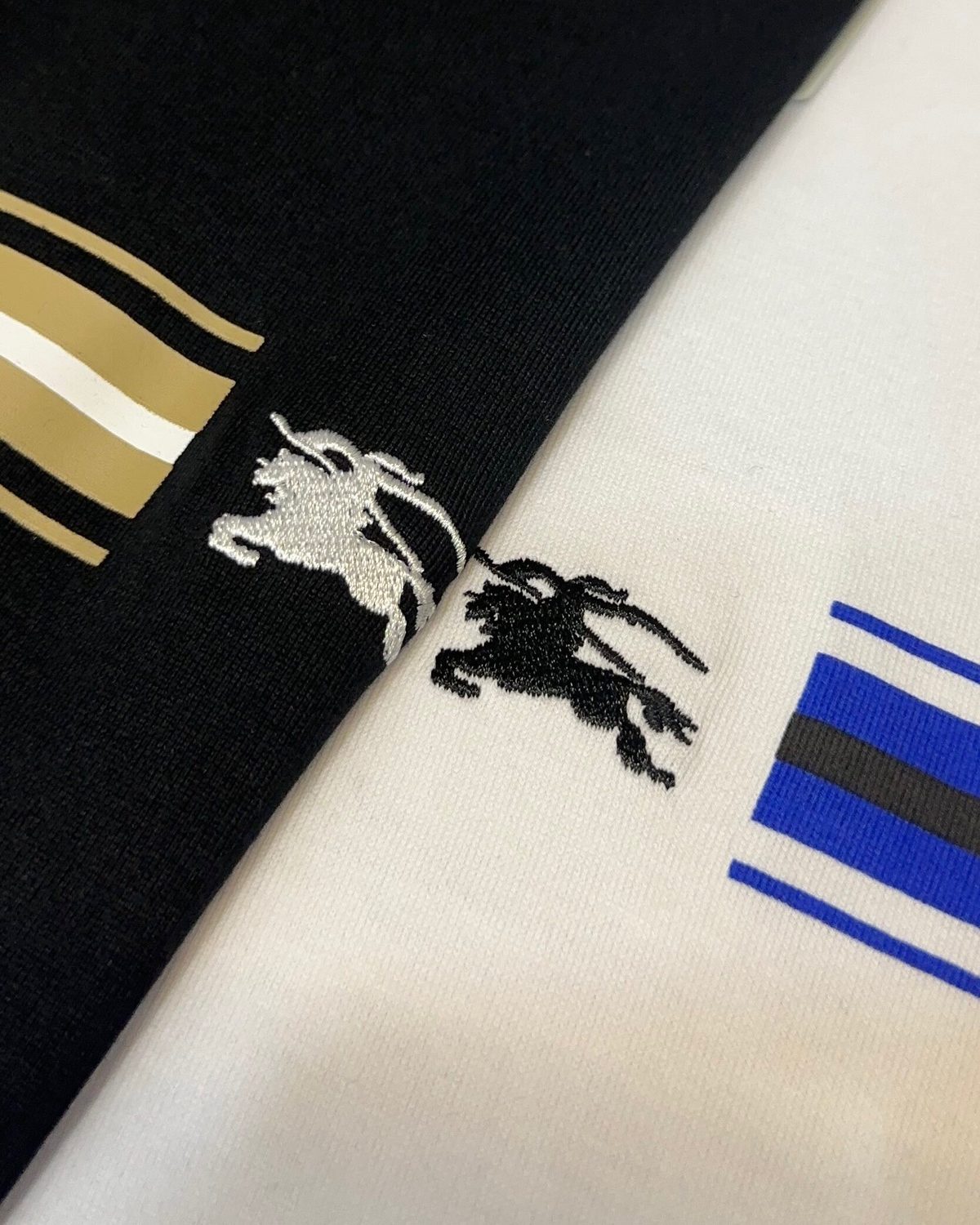 Burberry Striped Logo Crewneck T-Shirt