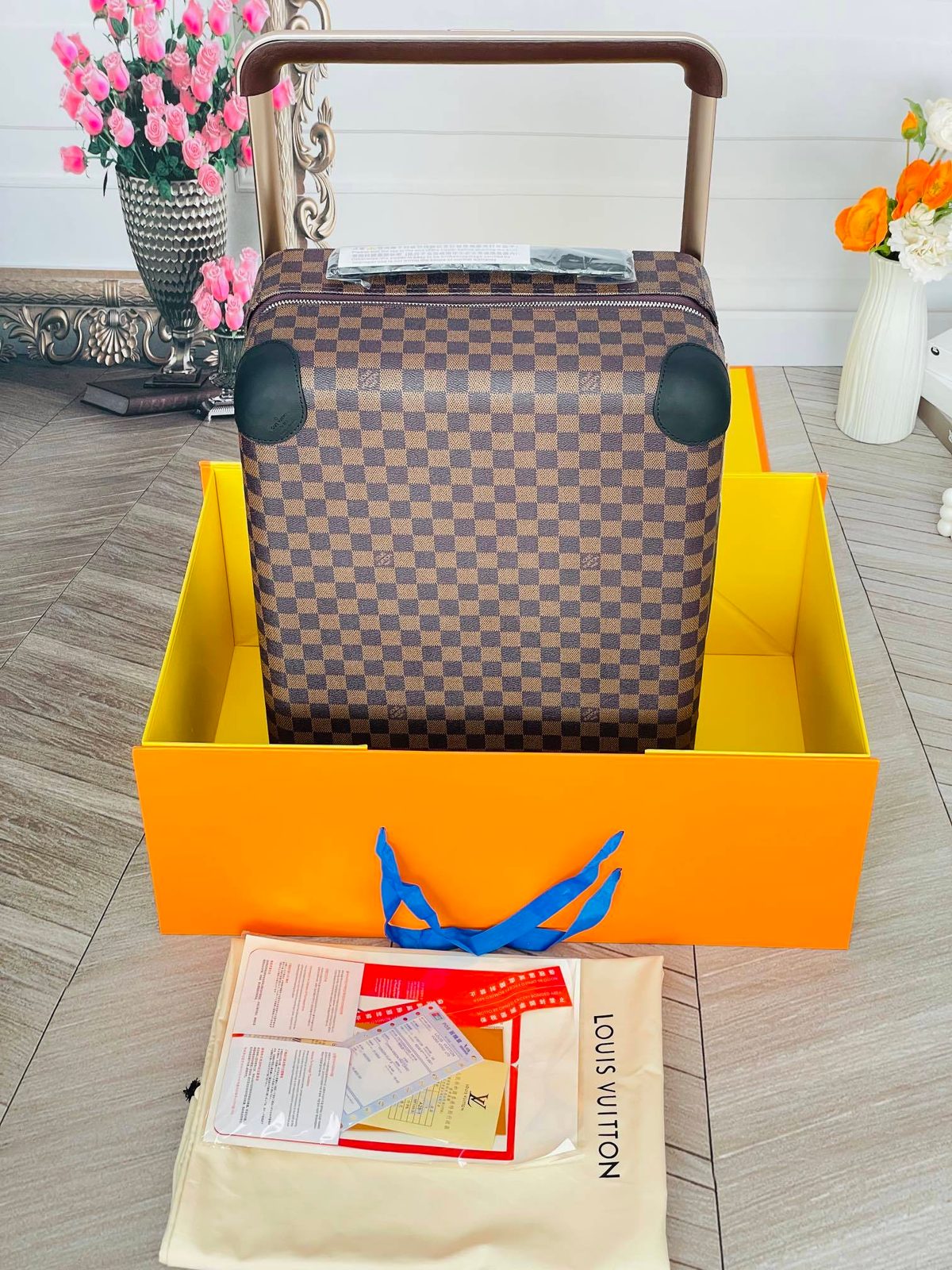 Louis Vuitton Damier Ebene Carry-On Suitcase