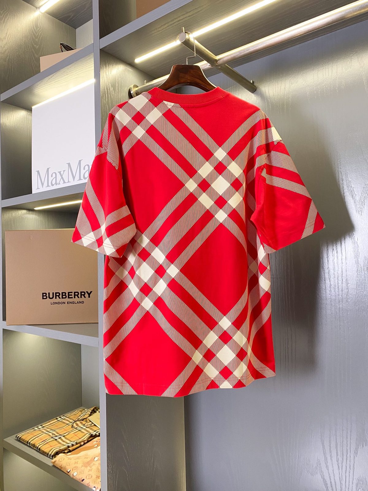 Burberry Check T-Shirt Red