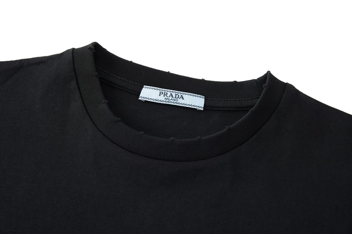 Prada Milano Black Crewneck T-Shirt