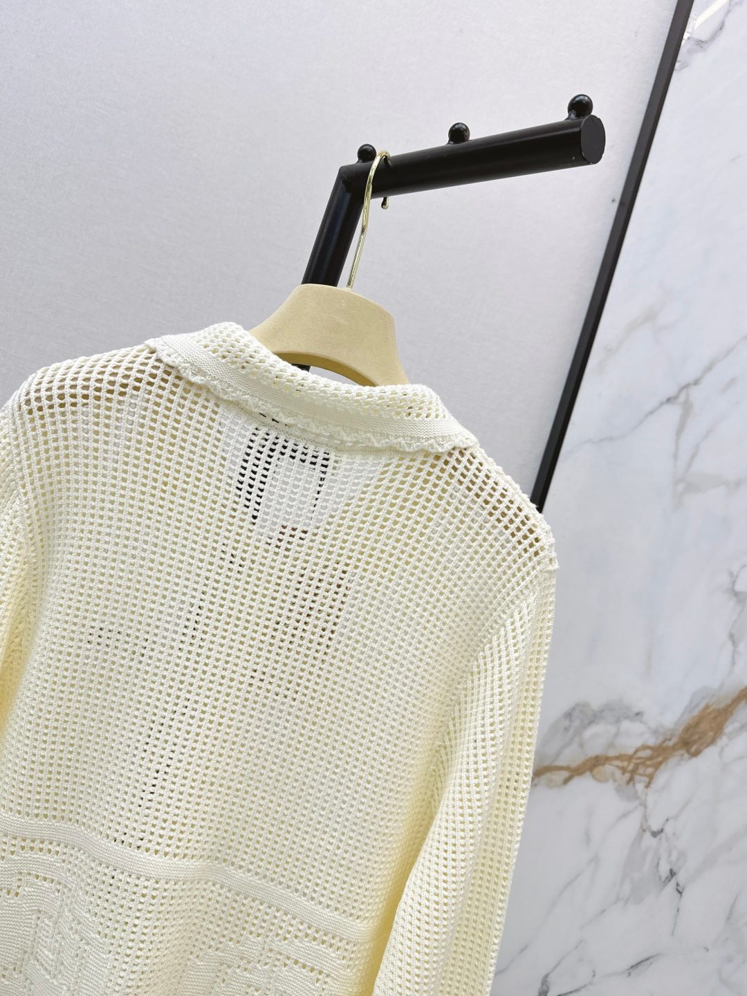 Miu Miu Cream Knit Cardigan Sweater