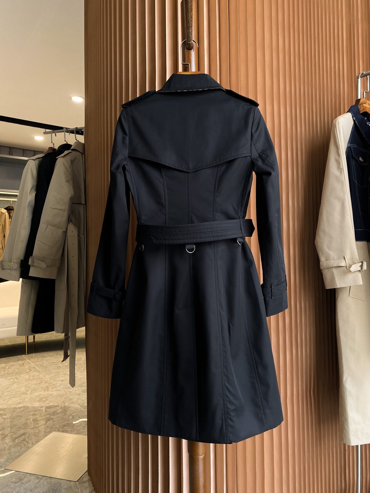Burberry Trench Coat Black Belted