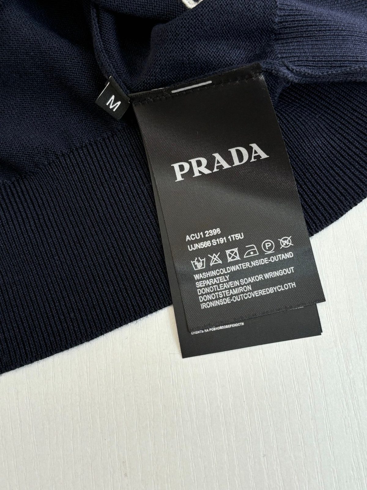 Prada Navy Crewneck T-Shirt
