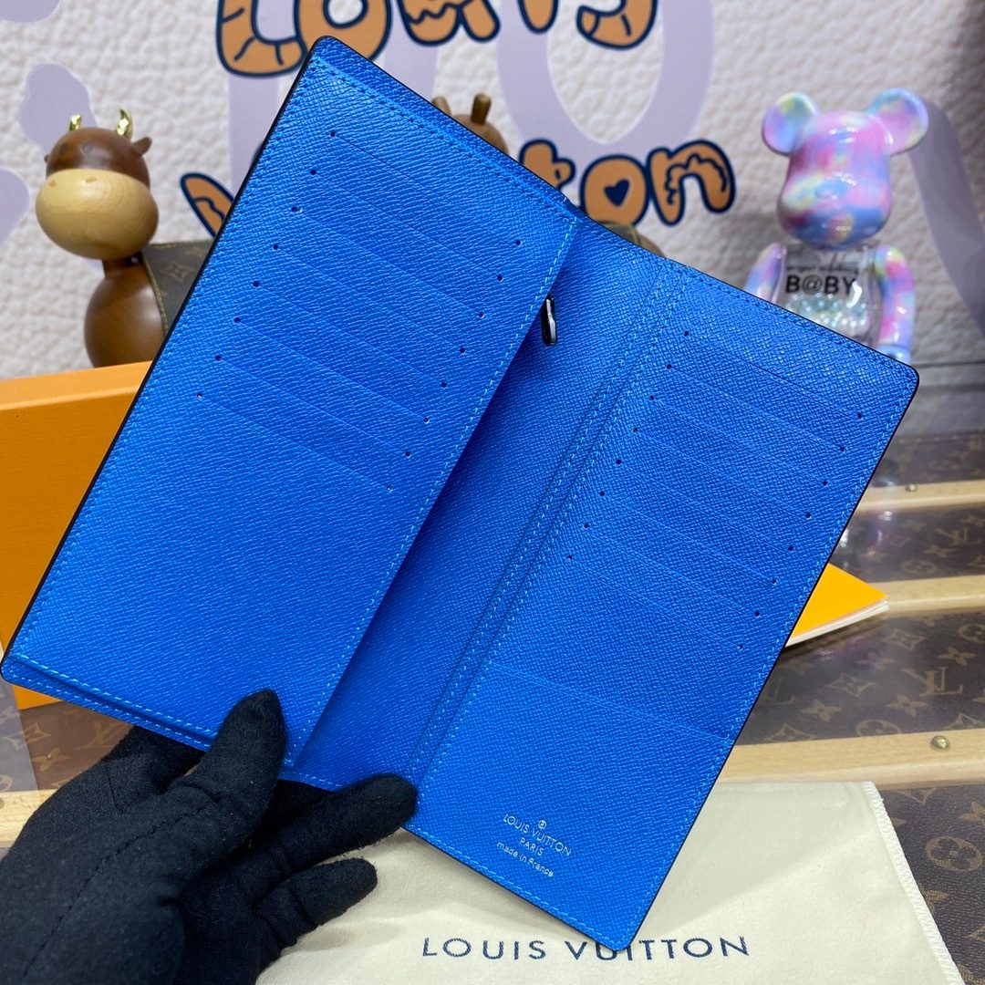 Louis Vuitton Monogram Blue Leather Wallet