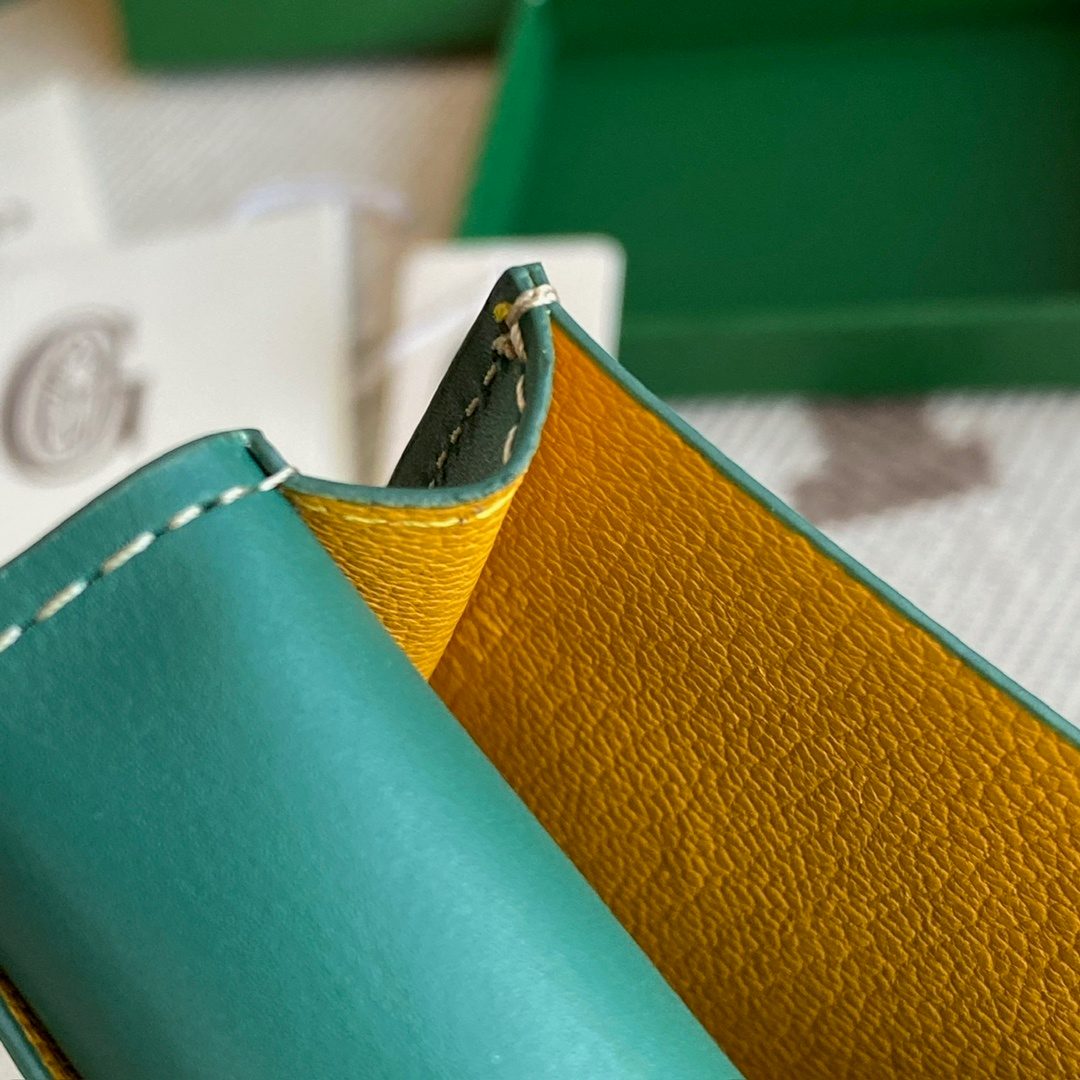 Goyard Paris Leather Wallet Turquoise