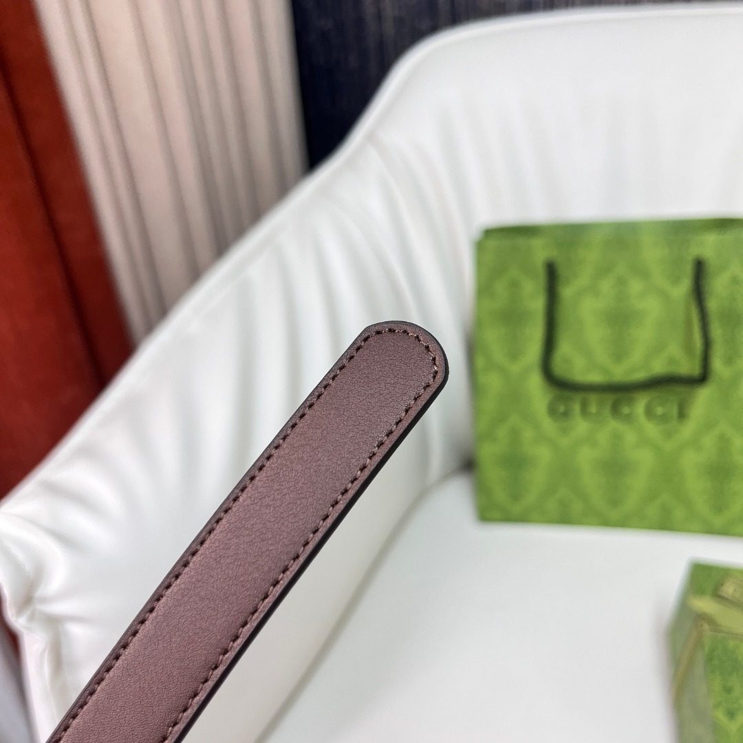 Gucci GG Canvas Leather Belt