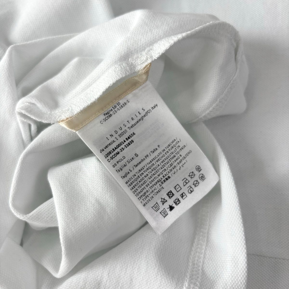 Moncler Black Logo White Polo Shirt