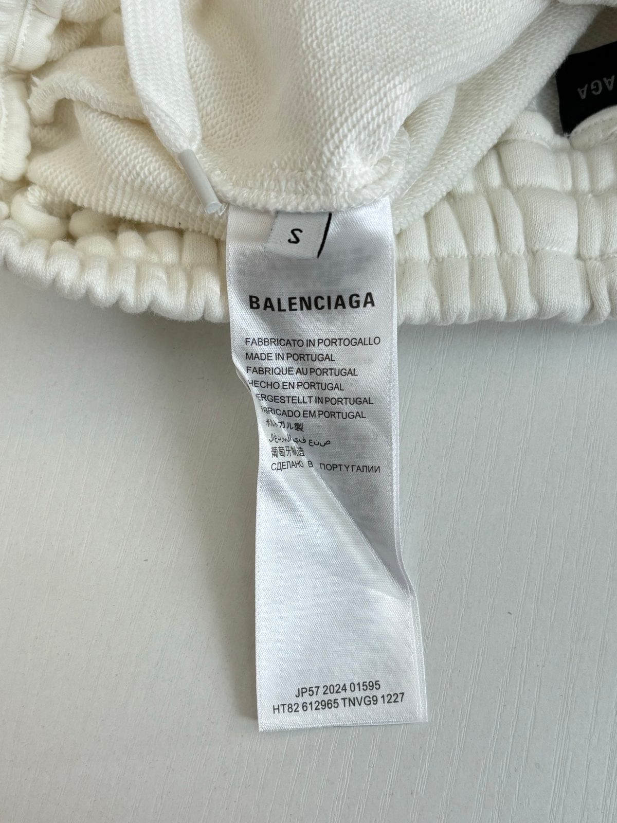 Balenciaga White Cotton Drawstring Shorts