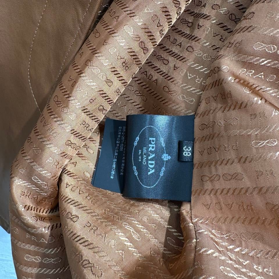 Prada Milano Camel Leather Overcoat