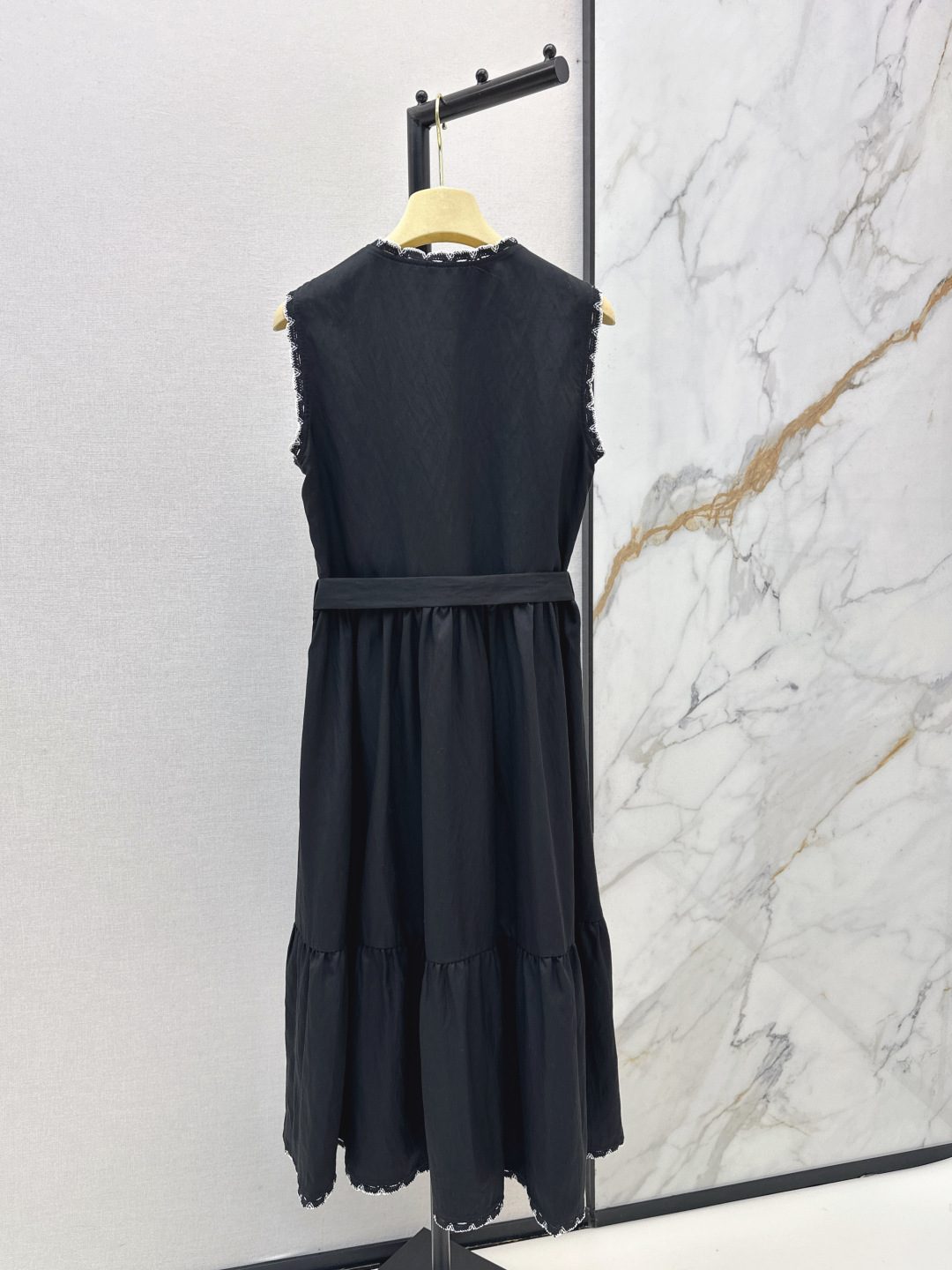 Miu Miu Scalloped Trim Sleeveless Dress