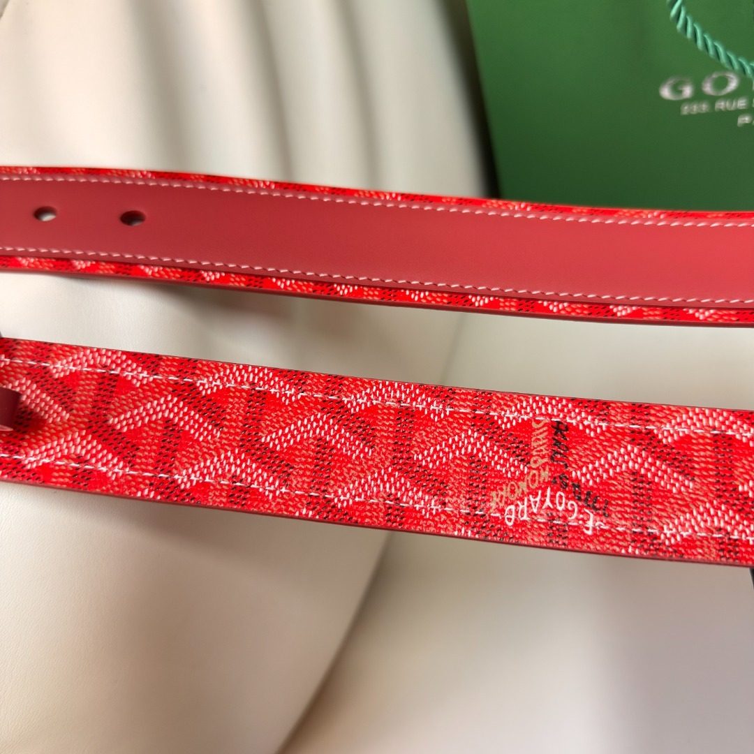 Gucci GG Monogram Canvas Red Belt