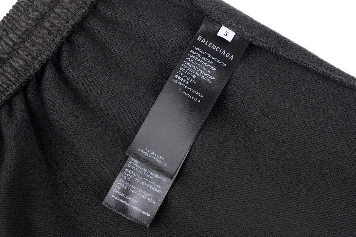 Balenciaga Pure Cotton Athletic Shorts Black