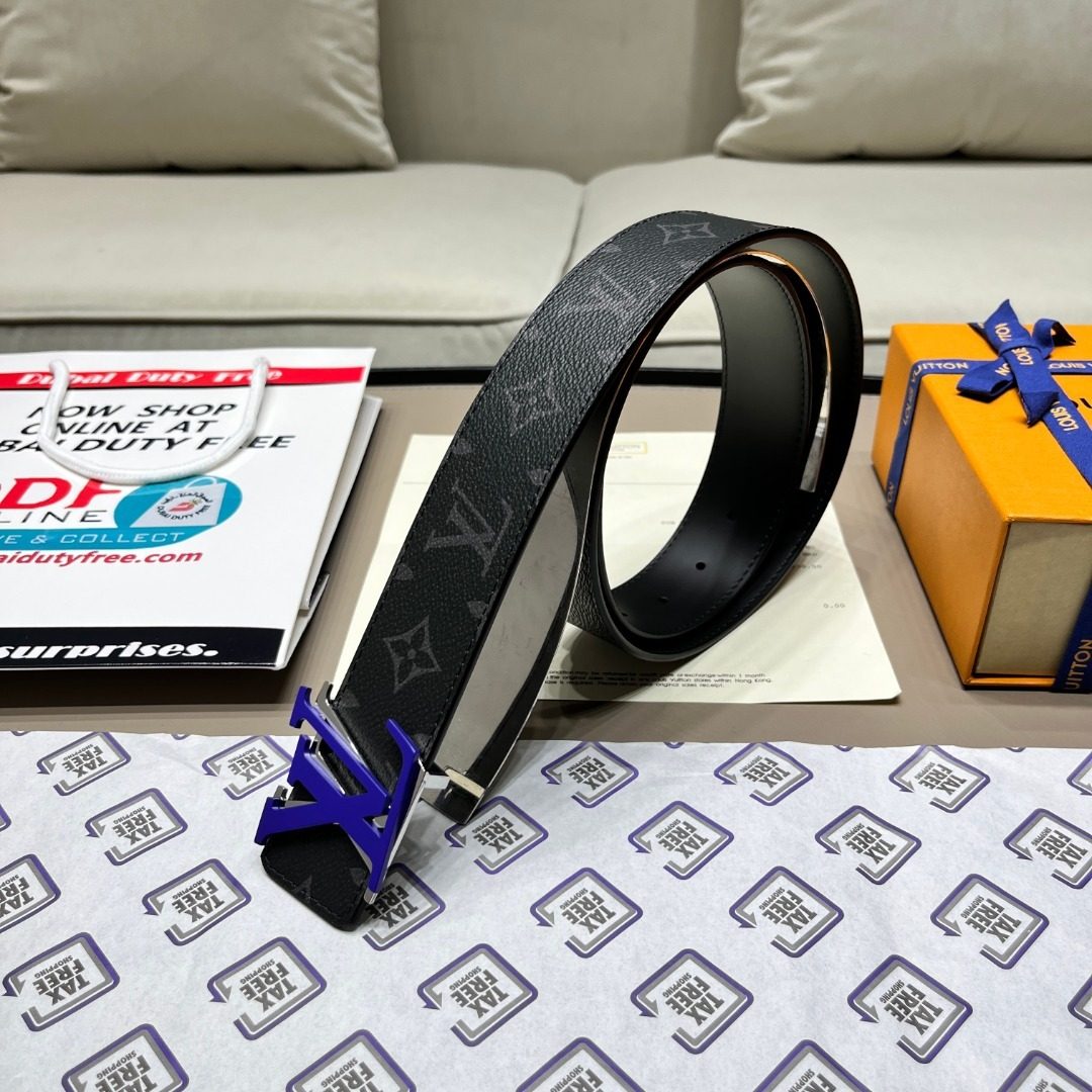 Louis Vuitton Damier Graphite Leather Belt