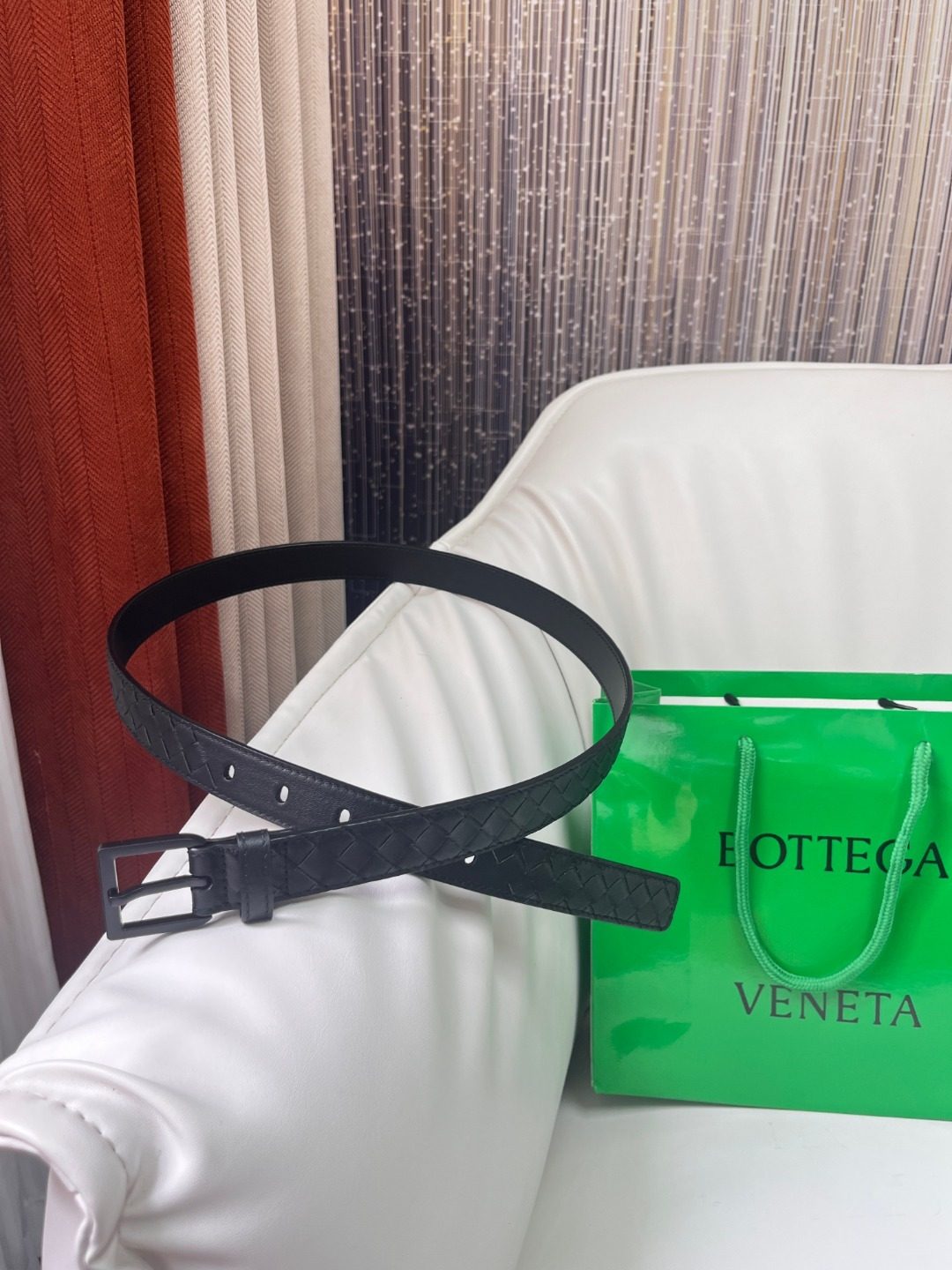 Bottega Veneta Intrecciato Leather Belt