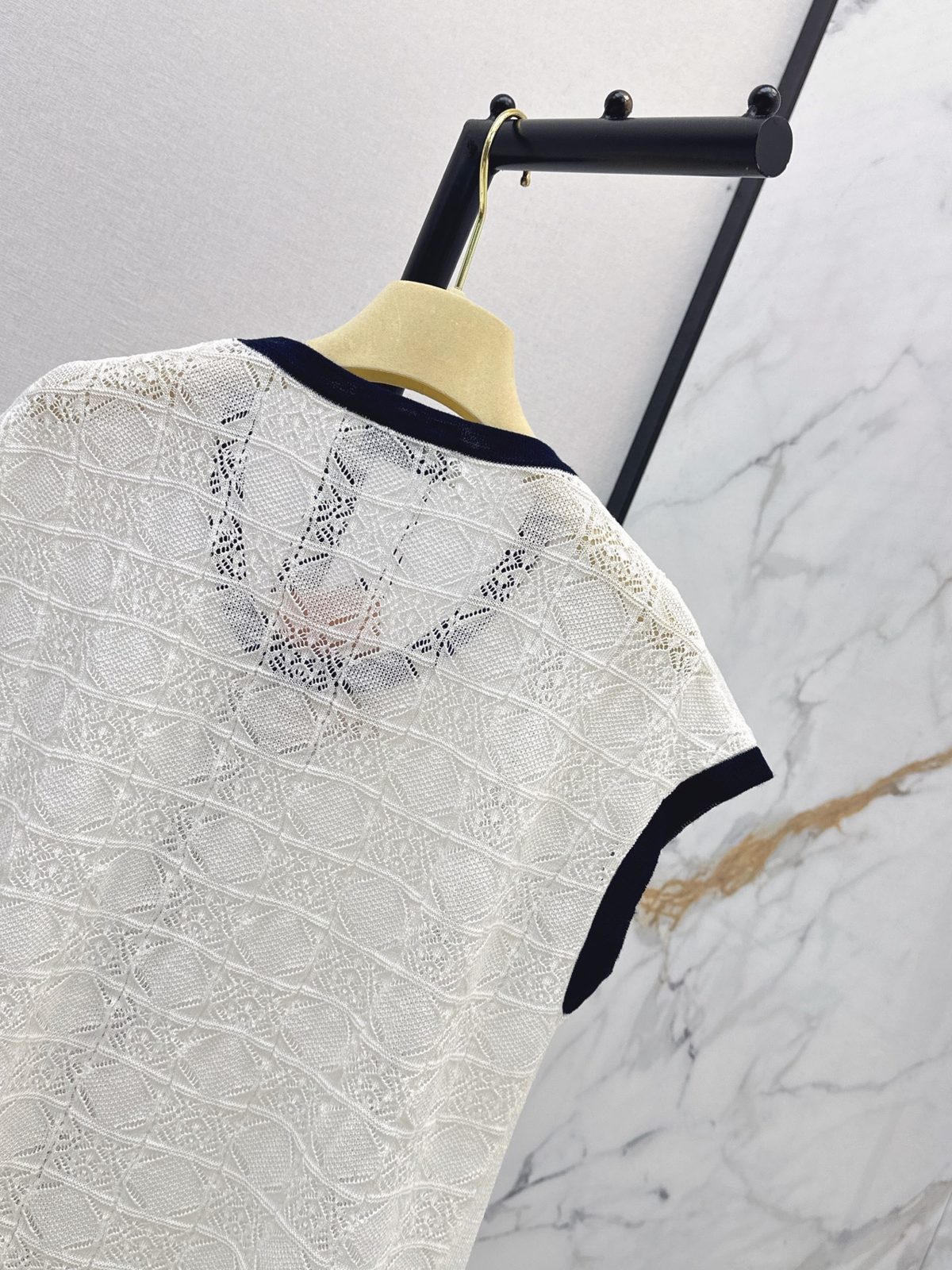Miu Miu Lace Trimmed Sleeveless Knit Top