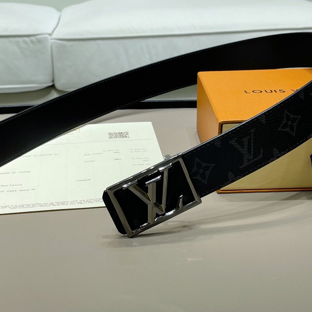 Louis Vuitton Damier Graphite Leather Belt