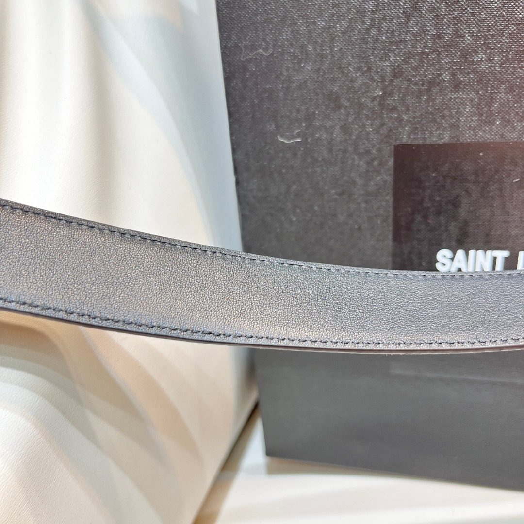 Saint Laurent Paris Suede Leather Belt