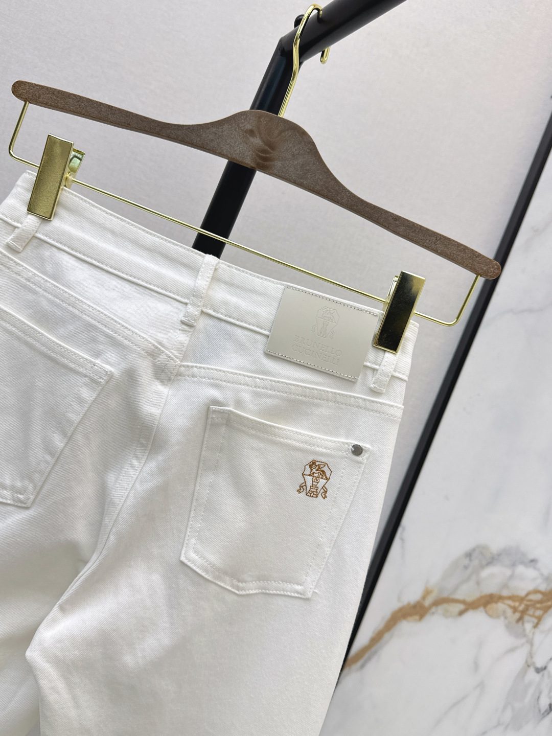 Burberry White Denim Flared Jeans