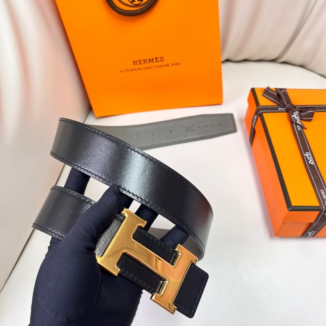 Hermès H Buckle Leather Belt