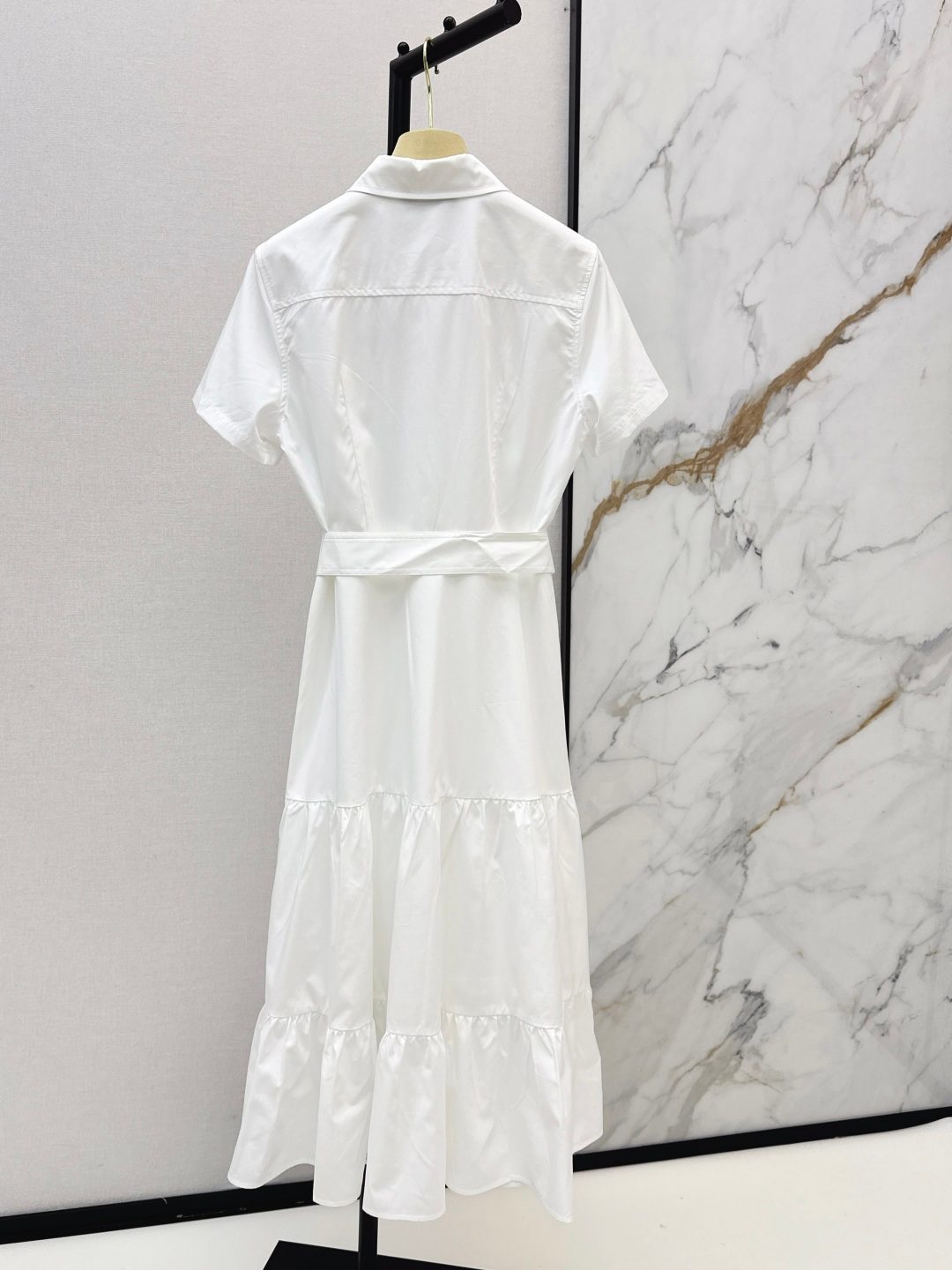 Miu Miu White Cotton Shirt Dress